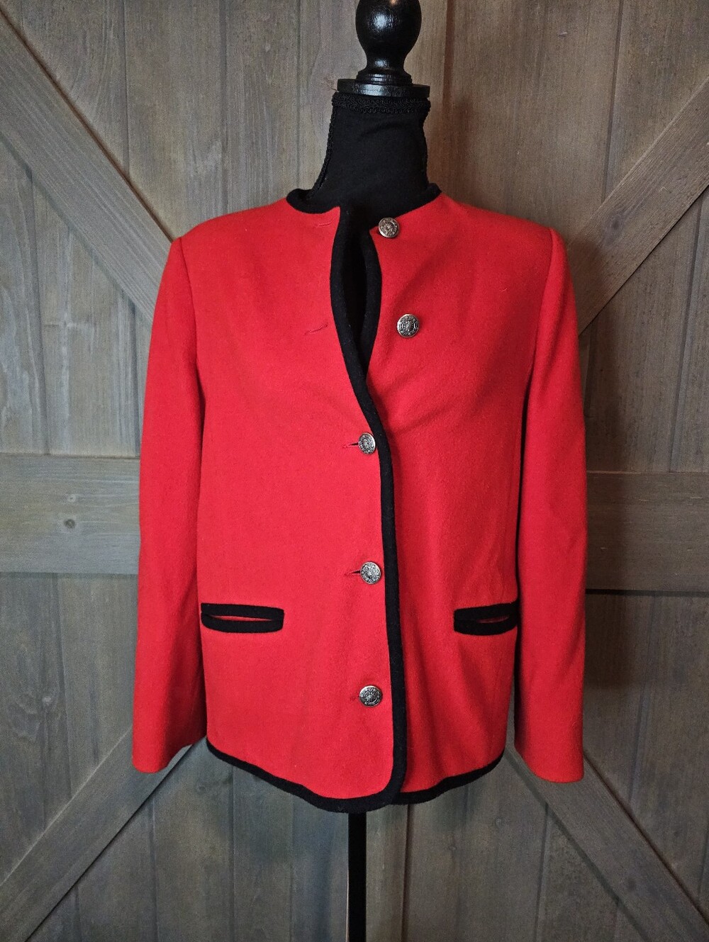 Trachten aus Osterreich von Mackintosh Red Wool Jacket Plaid Lined Blazer 10